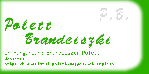 polett brandeiszki business card